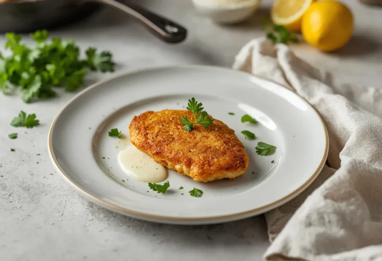Crispy chicken cutlet recipe with herbs and spices