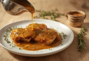 homemade chicken gravy recipe in a saucepan