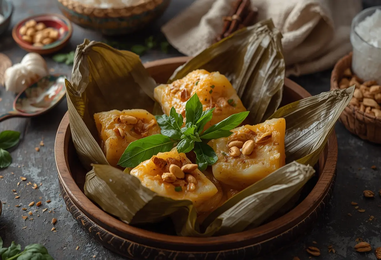 Authentic Fish Amok Curry Recipe: Cambodia's National Treasure 1 Authentic Fish in banana leaves