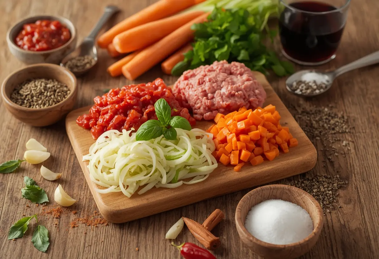 Ingredients for Meat Sauce