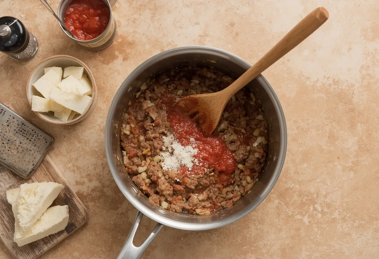 Cooking Steps for Meat Sauce