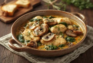 chicken spinach and mushroom recipes