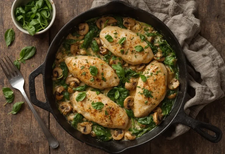 chicken spinach mushroom recipe