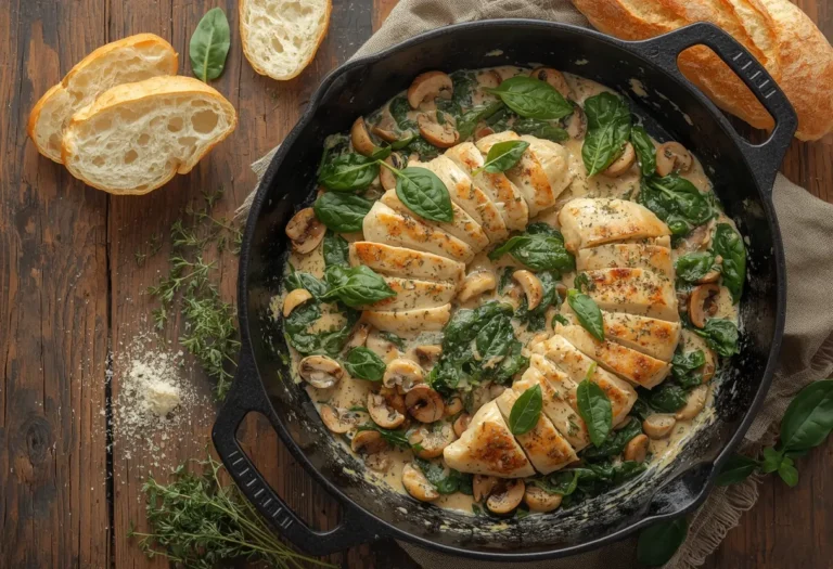 chicken spinach mushroom recipe