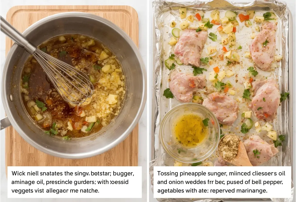 Hawaiian Chicken Sheet Pan Recipe: Easy Tropical Dinner Ready in 30 Minutes 3 Step by Step Preparation Guide