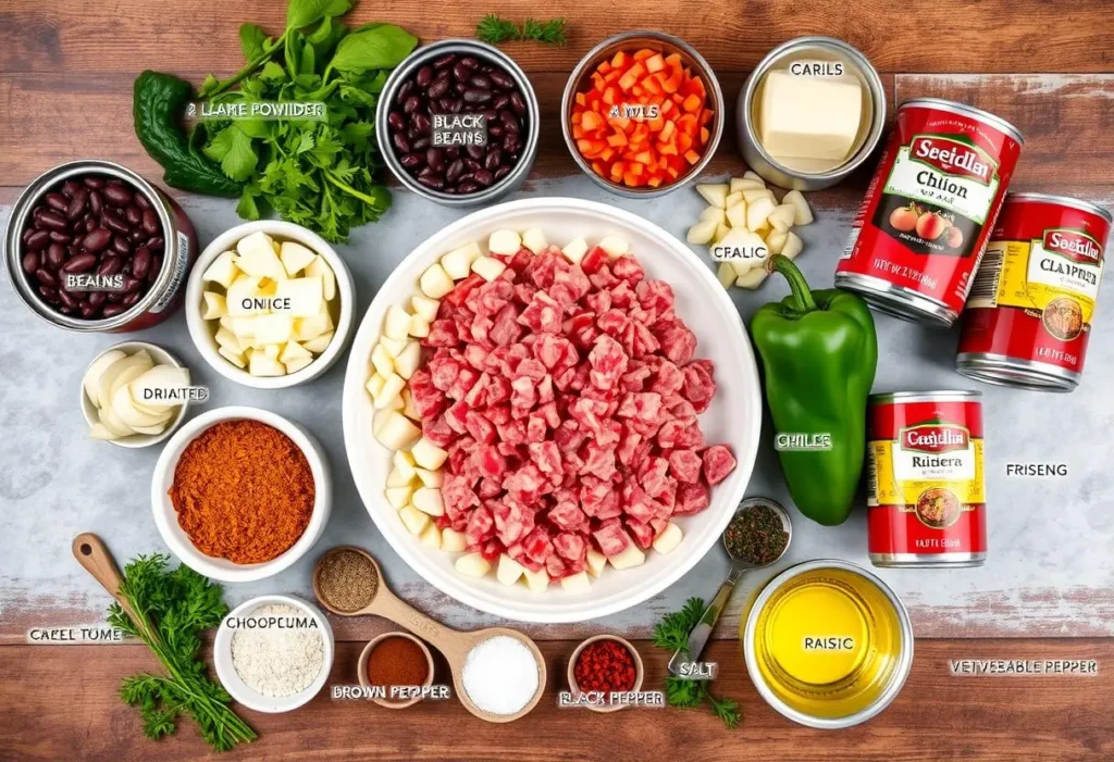 deer meat chili crock pot recipe with ingredients